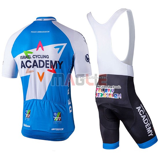 2018 Maglia Israel Cycling Academy Manica Corta Bianco e Blu - Clicca l'immagine per chiudere